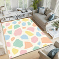 Pastel Terrazzo Area Rug, Kids Room Rug, Soft Abstract Playroom