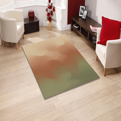 Abstract Earth Tone Area Rug, Boho Neutral Modern Printed Rug
