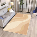 Abstract Wavy Neutral Area Rug, Modern Boho Printed Rug, Minimal
