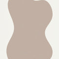 Abstract Organic Shape Rug, Neutral Minimal Printed Area Rug