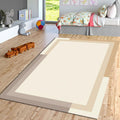 Minimalist Abstract Rug, Neutral Modern Printed Area Rug, Japandi
