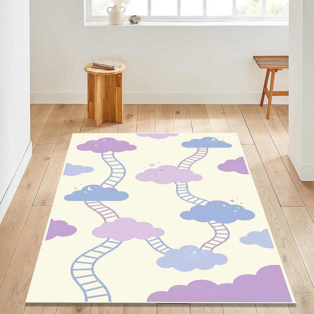 Dreamy Cloud Kids Rug, Washable Nursery & Toddler Room Area Rug