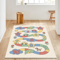 Kids Counting Rug, Educational Playroom Area Rug, Washable Non