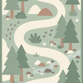 Adventure Forest Kids Rug, Nature Playroom Rug, Washable Nursery