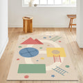 Shapes Educational Kids Rug Learning Playroom Nursery Floor Mat