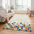 Modern Abstract Geometric Rug Mid Century Minimalist Decor
