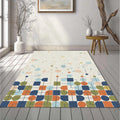 Modern Abstract Geometric Rug Mid Century Minimalist Decor