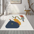 Modern Abstract Geometric Rug Mid Century Minimalist Decor