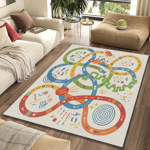 Interactive Kids Play Rug Educational Maze Activity Mat Non-Slip