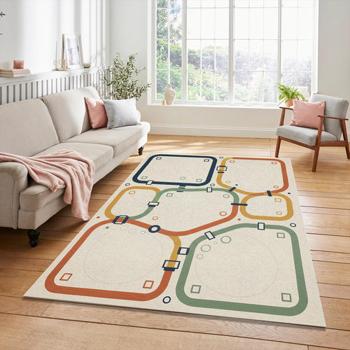 Pastel Kids Play Rug Interactive Maze Activity Mat Scandi Nursery