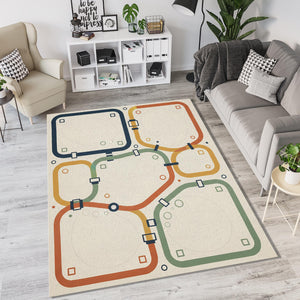 Pastel Kids Play Rug Interactive Maze Activity Mat Scandi Nursery
