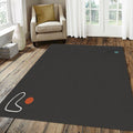 Minimalist Abstract Rug Dark Grey Anthracite Area Mat Modern