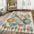 Pastel Kids Play Rug Interactive Educational Nursery Mat Cute