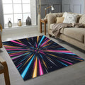 Cosmic Galaxy Rug Abstract Space Explosion Area Mat Modern Gaming
