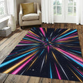 Cosmic Galaxy Rug Abstract Space Explosion Area Mat Modern Gaming