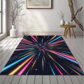Cosmic Galaxy Rug Abstract Space Explosion Area Mat Modern Gaming