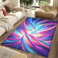 Modern Abstract Swirl Rug Colorful Wave Pattern Area Mat Vibrant