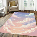 Dreamy Pastel Cloud Rug Soft Sky Aesthetic Area Mat Kawaii