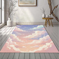 Dreamy Pastel Cloud Rug Soft Sky Aesthetic Area Mat Kawaii