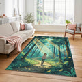 Forest Path Anime Rug Sunbeam Woodland Area Mat Studio Ghibli