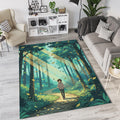 Forest Path Anime Rug Sunbeam Woodland Area Mat Studio Ghibli