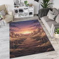 Epic Battle Fantasy Rug Anime War Scene Area Mat Medieval Knight