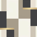 Modern Geometric Rug Minimalist Bauhaus Area Mat Gold Accent