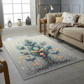 Futuristic Technology Tree Rug Cyber Organic Circuit Board Area