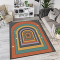 Retro Infinity Arch Rug Mid Century Modern Area Mat Groovy 70s