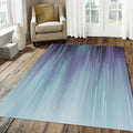 Dreamy Abstract Vertical Line Rug Teal and Purple Aurora Area Mat
