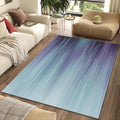 Dreamy Abstract Vertical Line Rug Teal and Purple Aurora Area Mat