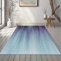 Dreamy Abstract Vertical Line Rug Teal and Purple Aurora Area Mat