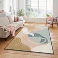 Modern Coffee Cup Rug Abstract Kitchen Area Mat Cozy Cafe