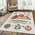Minimalist Mountain Nature Rug Scandi Boho Adventure Area Mat