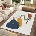 Modern Abstract Geometric Rug Mid Century Minimalist Decor