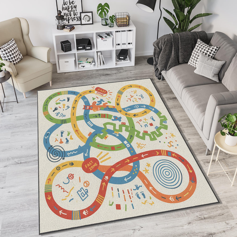 Interactive Kids Play Rug Educational Maze Activity Mat Non-Slip