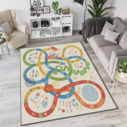 Interactive Kids Play Rug Educational Maze Activity Mat Non-Slip