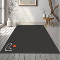 Minimalist Abstract Rug Dark Grey Anthracite Area Mat Modern