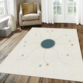 Minimalist Abstract Rug Geometric Data Art Area Mat Modern Scandi