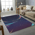 Cosmic Galaxy Rug Abstract Starry Night Area Mat Colorful Space