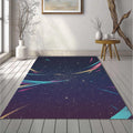 Cosmic Galaxy Rug Abstract Starry Night Area Mat Colorful Space