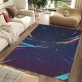 Cosmic Galaxy Rug Abstract Starry Night Area Mat Colorful Space