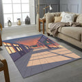 Anime School Hallway Rug Lo-fi Aesthetic Area Mat Japanese