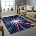 Cosmic Galaxy Rug Abstract Space Explosion Area Mat Modern Gaming