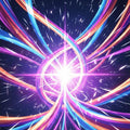 Cosmic Portal Rug Abstract Light Explosion Area Mat Modern Gaming