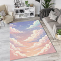 Dreamy Pastel Cloud Rug Soft Sky Aesthetic Area Mat Kawaii