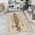 Modern Tribal Totem Rug Southwestern Bull Mask Area Mat Ethnic