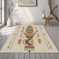 Modern Tribal Totem Rug Southwestern Bull Mask Area Mat Ethnic