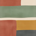 Minimalist Color Block Rug Abstract Earth Tone Area Mat