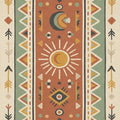 Modern Southwestern Tribal Rug Ethnic Folk Art Area Mat
